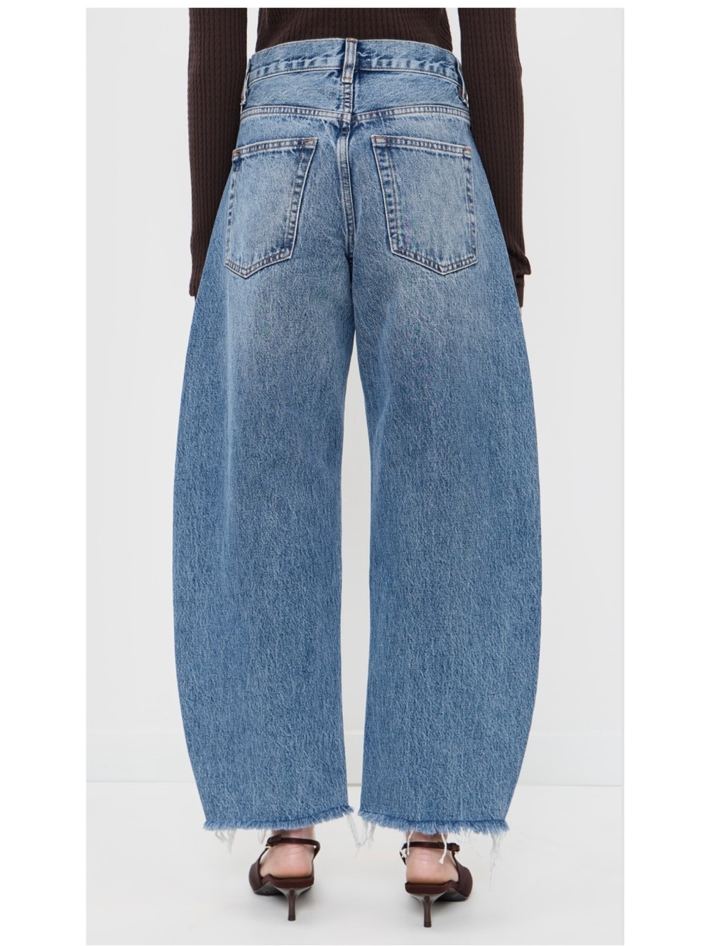 Frame The Bubble Crop Jeans Size 28 NWT Rapture Raw Fray - Picture 2 of 8